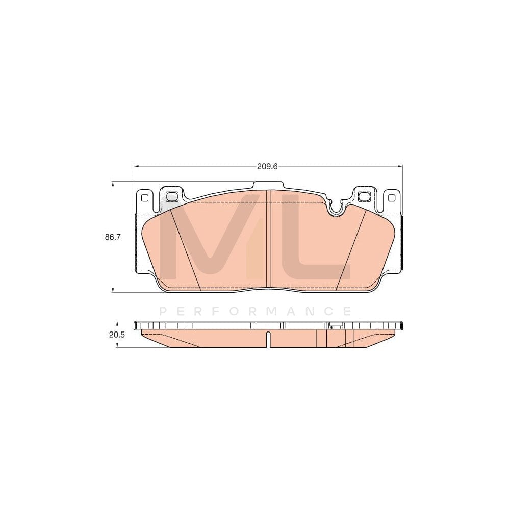 TRW Gdb2020 Brake Pad Set Prepared For Wear Indicator | ML Performance Car Parts