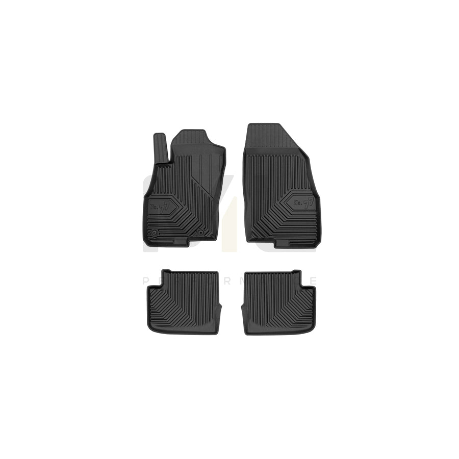 FROGUM Tailored, No.77 77426986 Floor mat set for FIAT Punto Evo Hatchback (199) Elastomer, Front and Rear, Quantity: 4, Black | ML Performance Car Parts