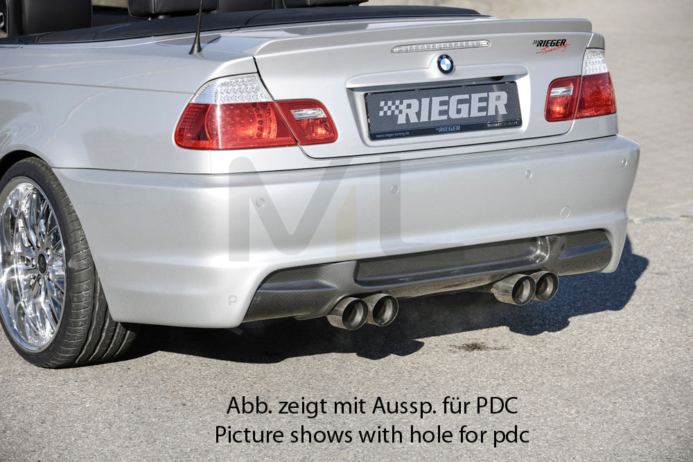 Rieger 00050250 BMW 3 Series E46 Rear Bumper 4 | ML Performance UK Car Parts