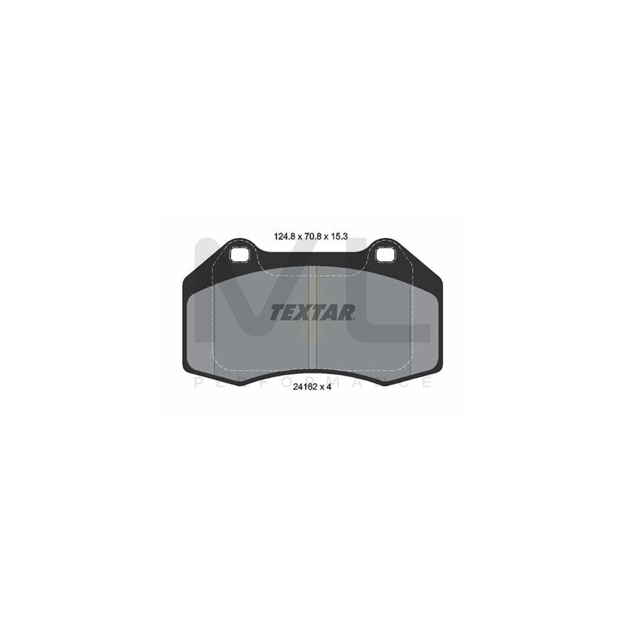 TEXTAR 2416201 Brake pad set not prepared for wear indicator | ML Performance Car Parts