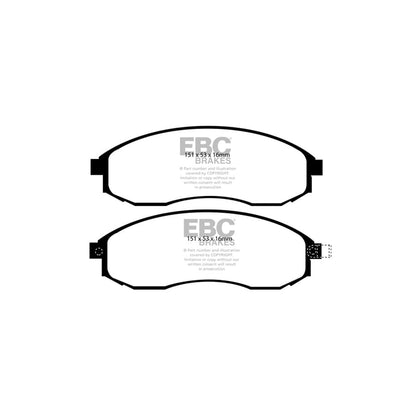 EBC PDKF1348 Mitsubishi L 200 96-06 Ultimax Front Brake Pad & Plain Disc Kit 2 | ML Performance UK Car Parts