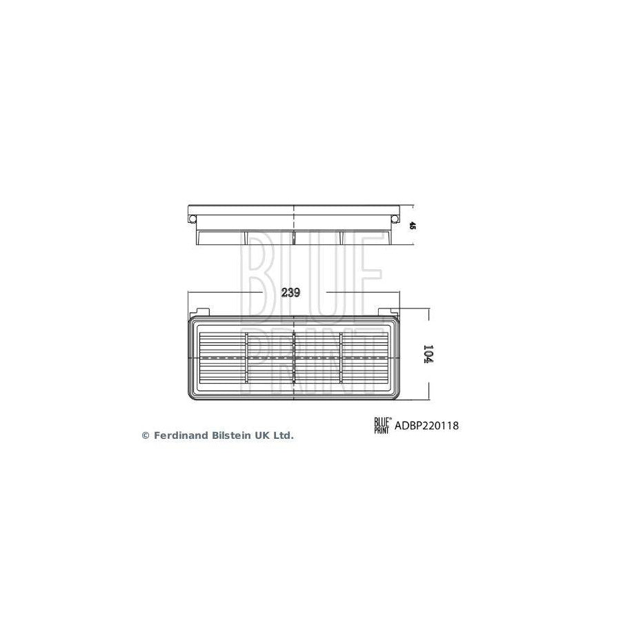 Blue Print ADBP220118 Air Filter For Kia Picanto III (Ja)