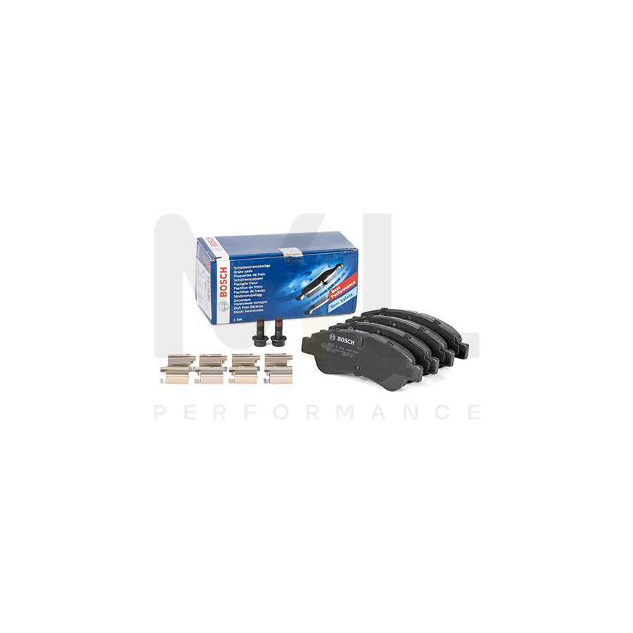 Bosch 0986494623 Brake Pad Set With Anti-Squeak Plate, With Bolts/Screws, With Accessories, With Spring BP2687 | ML Performance Car Parts