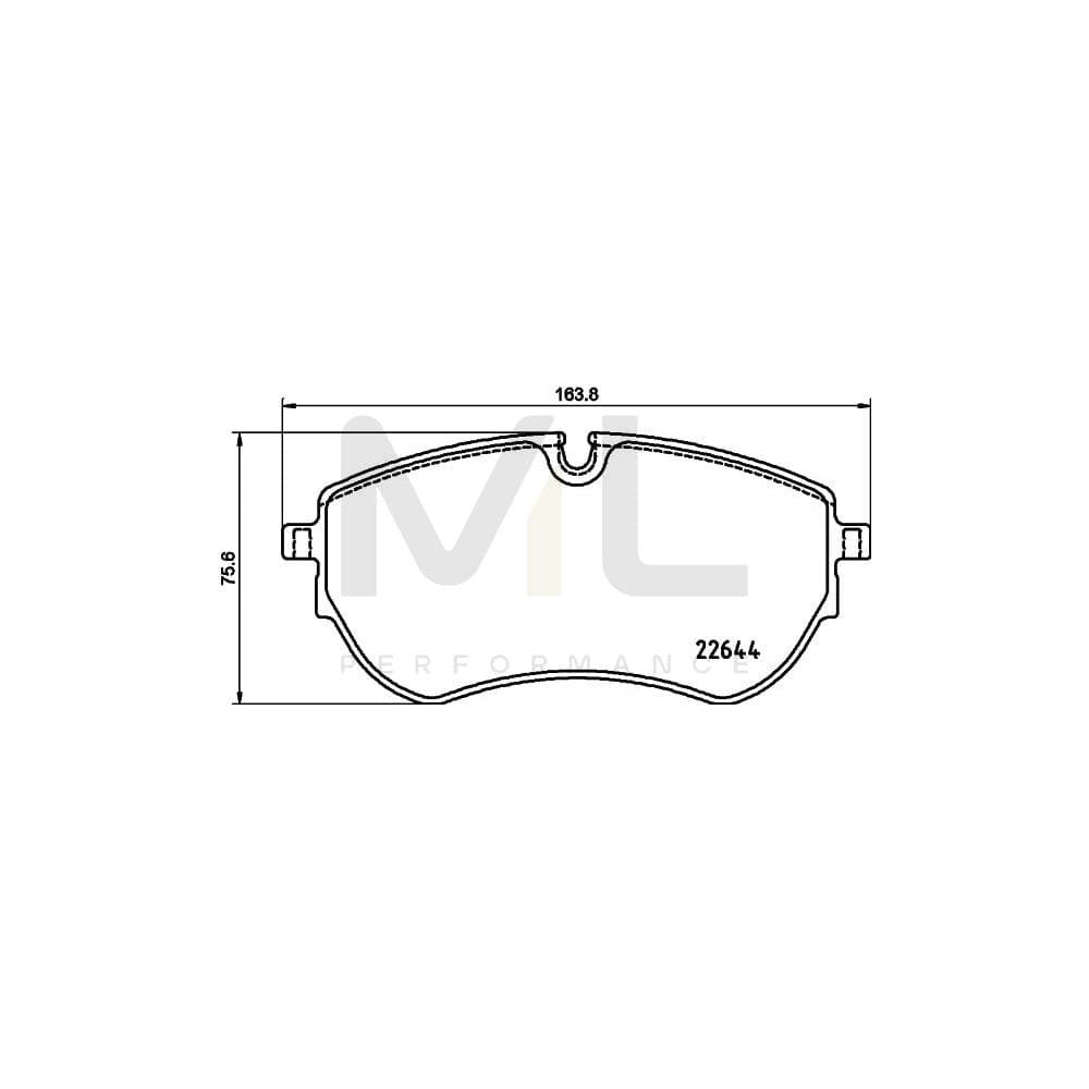 Hella 8DB 355 037-731 Brake Pad Set For Vw Amarok With Brake Caliper Screws, With Accessories | ML Performance Car Parts