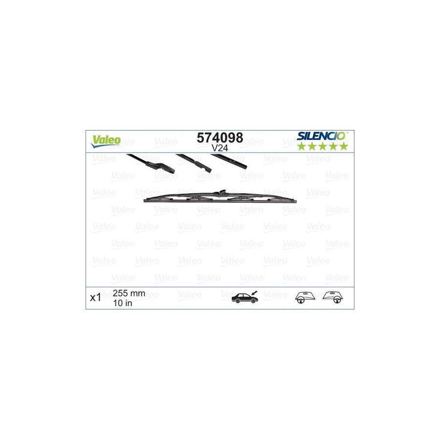 Valeo 574098 Wiper Blade For Citro?? 2Cv Saloon | ML Performance UK Car Parts