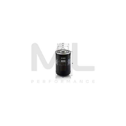 MANN-FILTER W 9009 Oil Filter Spin-on Filter, with one anti-return valve | ML Performance Car Parts