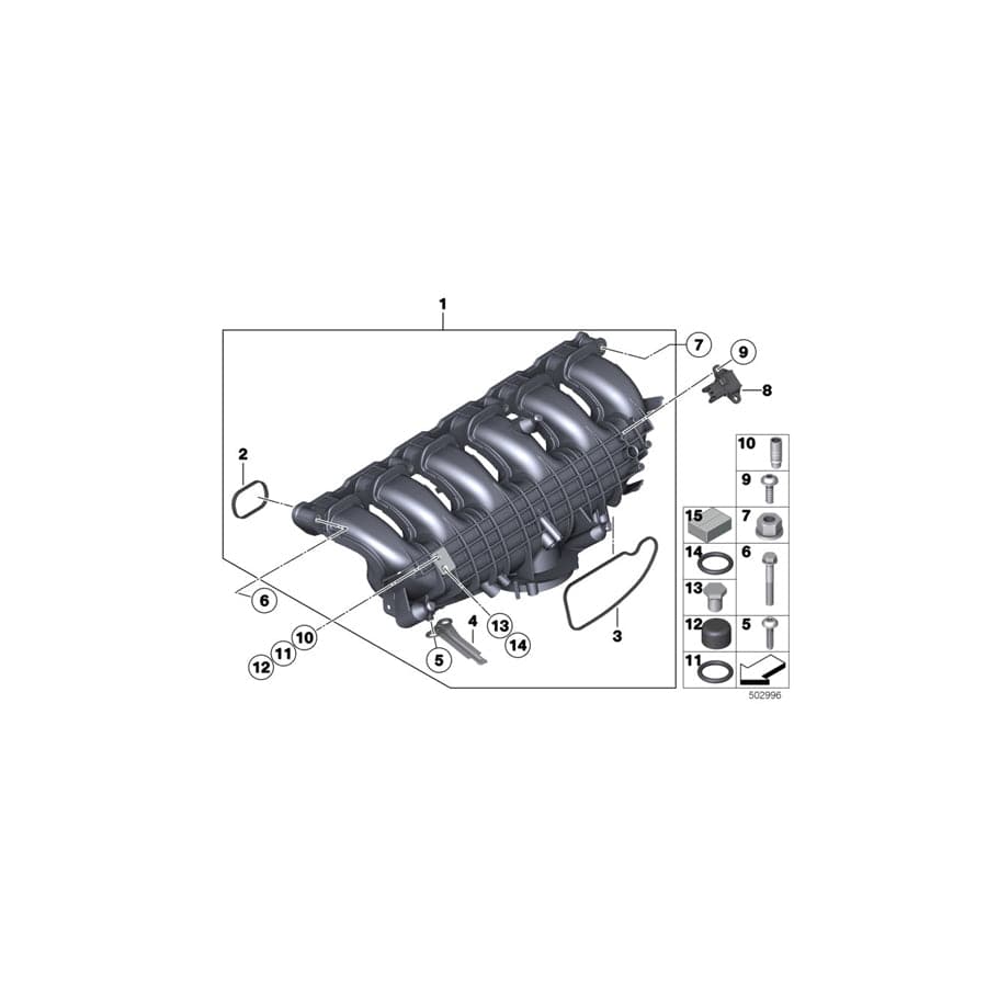 Genuine BMW 11008431814 Pressure Hose Assy ENGINE BRIDGE (Inc. M4 GT4) | ML Performance UK Car Parts