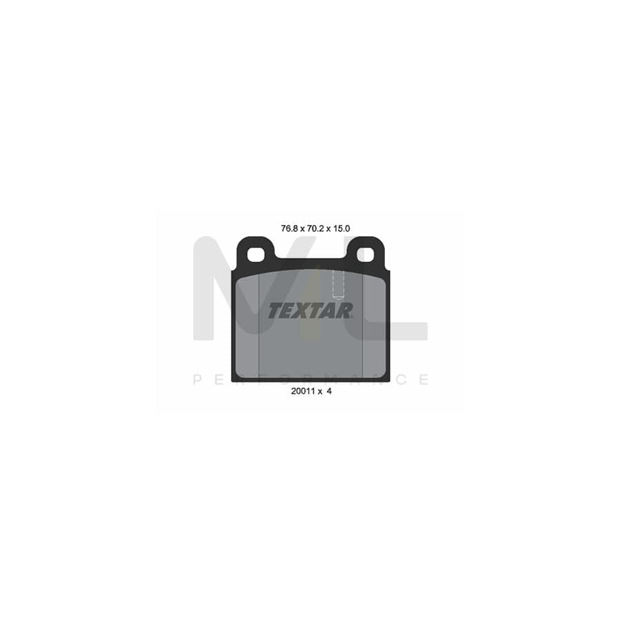 TEXTAR 2001107 Brake pad set for PORSCHE 911 prepared for wear indicator | ML Performance Car Parts