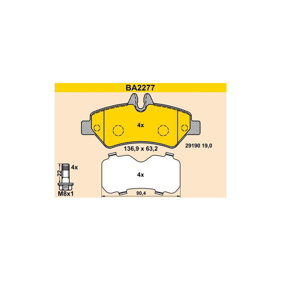 Barum BA2277 Brake Pad Set