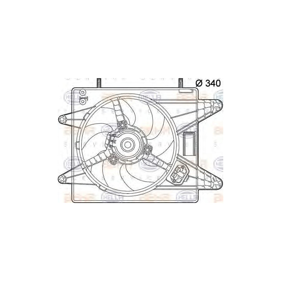 Hella 8EW 351 039-431 Fan, Radiator