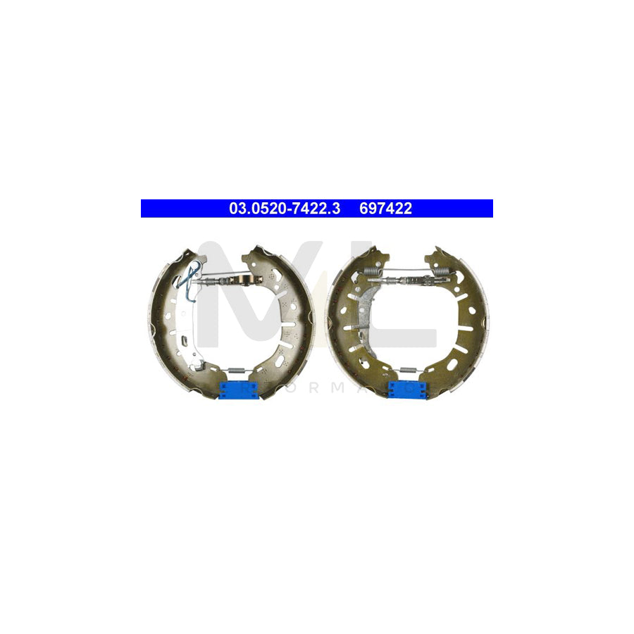 ATE 03.0520-7422.3 Brake Shoe Set with accessories, with wheel brake cylinder | ML Performance Car Parts