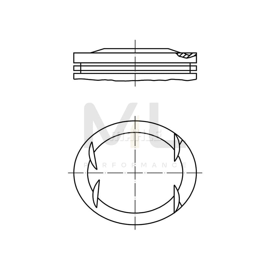 MAHLE ORIGINAL 001 41 00 Piston 89,9 mm, without cooling duct | ML Performance Car Parts