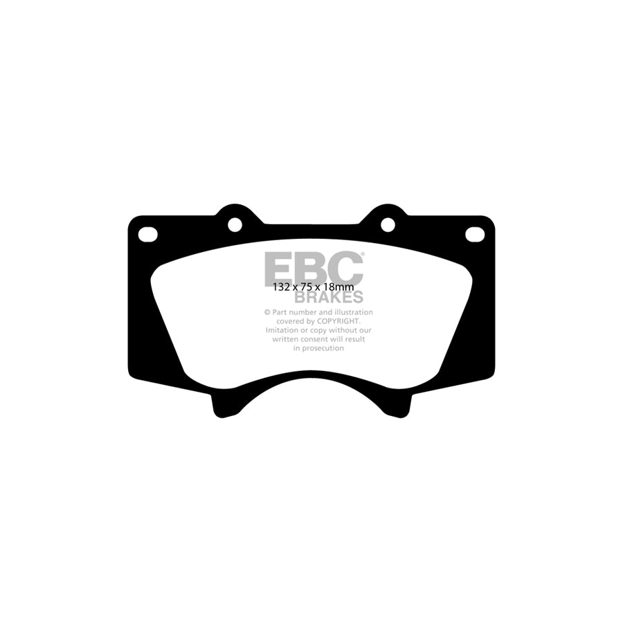 EBC PD03KF1153 Toyota Yellowstuff Front Brake Pad & Plain Disc Kit (Inc. Fortuner & Landcruiser) 2 | ML Performance UK Car Parts