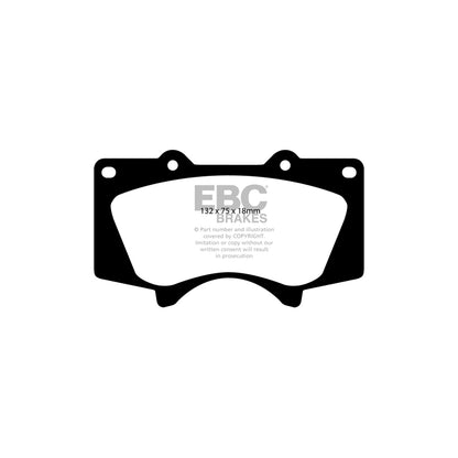 EBC PD03KF1153 Toyota Yellowstuff Front Brake Pad & Plain Disc Kit (Inc. Fortuner & Landcruiser) 2 | ML Performance UK Car Parts