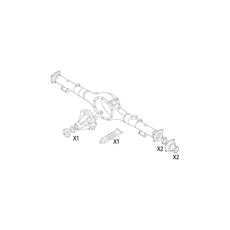 Corteco 19536183 Gasket Set, Differential For Mitsubishi L200 Iii Pickup (K6) | ML Performance UK