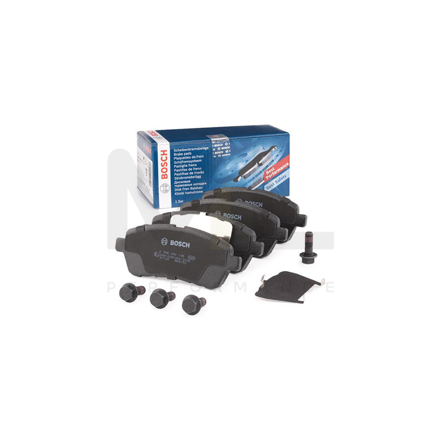 Bosch 0986494195 Brake Pad Set For Ford Fiesta With Anti-Squeak Plate, With Bolts/Screws, With Accessories BP1137 | ML Performance Car Parts