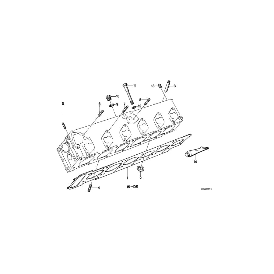 Genuine BMW 11121273580 E23 Stud Bolt M10X120 (Inc. 745i) | ML Performance UK Car Parts