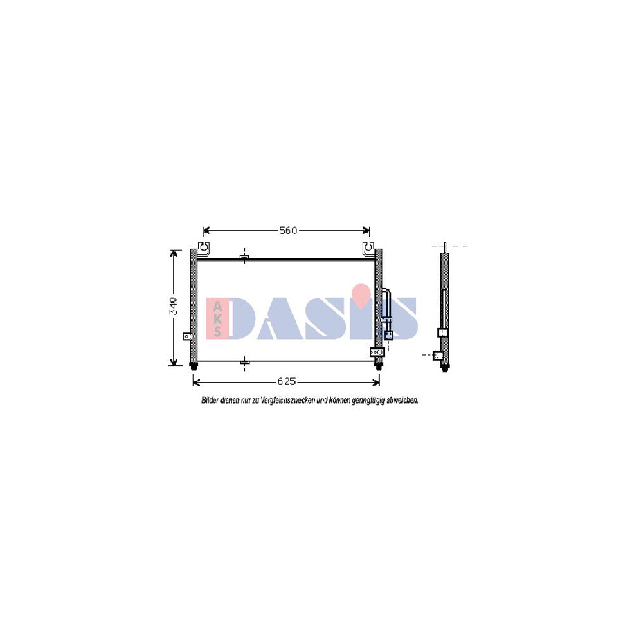 AKS Dasis 112080N Air Conditioning Condenser For Mazda 323 | ML Performance UK