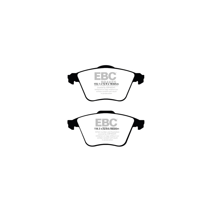 EBC PD04KF559 Ford Volvo Bluestuff Front Brake Pad & Plain Disc Kit - ATE Caliper 2 | ML Performance UK Car Parts