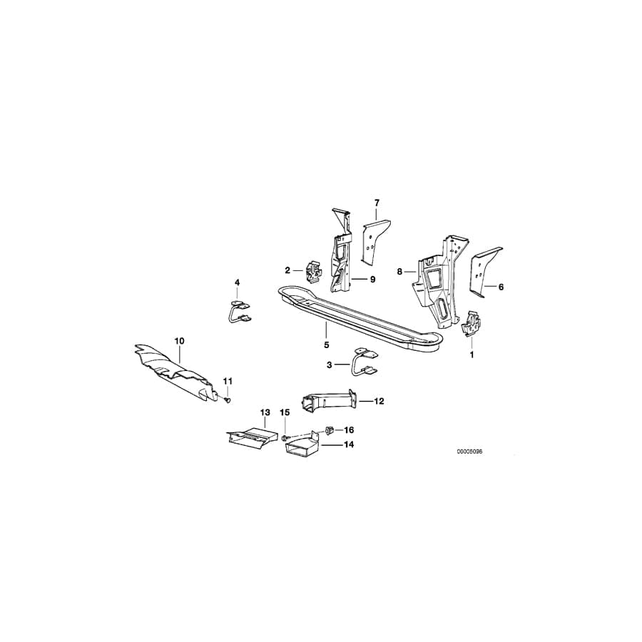 Genuine BMW 41131957183 E32 Support Left (Inc. 740iL) 1 | ML Performance UK Car Parts