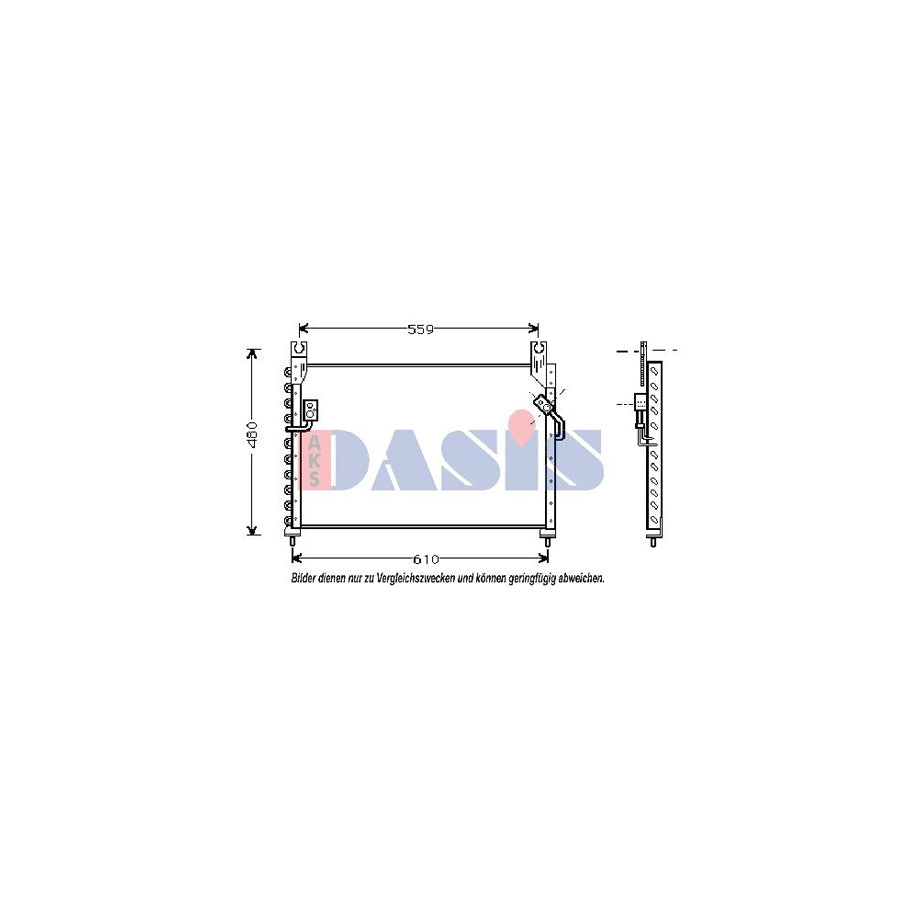 AKS Dasis 112180N Air Conditioning Condenser For Mazda Mpv I (Lv) | ML Performance UK