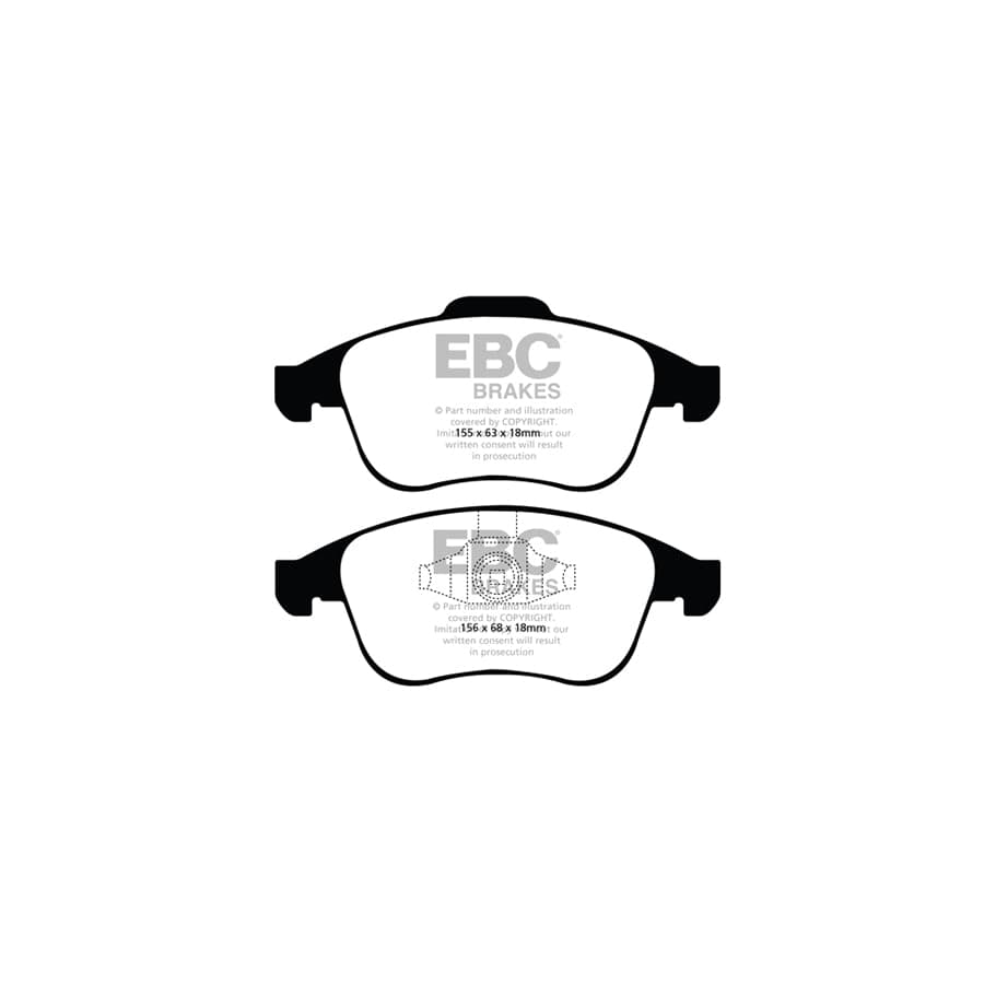 EBC PDKF1679 Renault Laguna 3 Ultimax Front Brake Pad & Plain Disc Kit - ATE Caliper 2 | ML Performance UK Car Parts