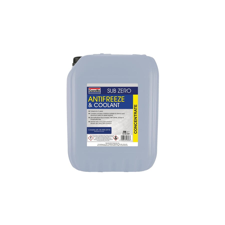 GRANVILLE 7100090 Sub Zero Blue Coolant Concentrate - 20 Litre | ML Performance UK UK