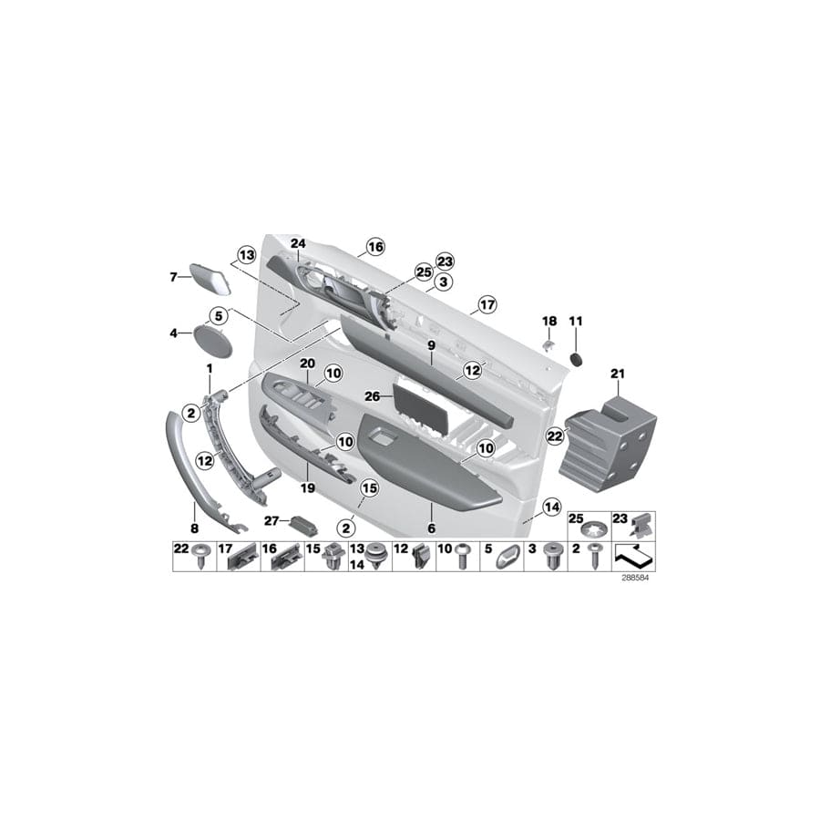 Genuine BMW 51417367220 F25 F26 Trim Cover, Door, Wood Fineline, Right SIENA (Inc. X3) | ML Performance UK Car Parts