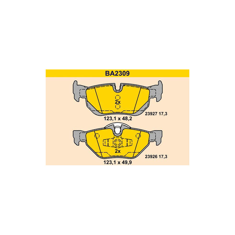 Barum BA2309 Brake Pad Set