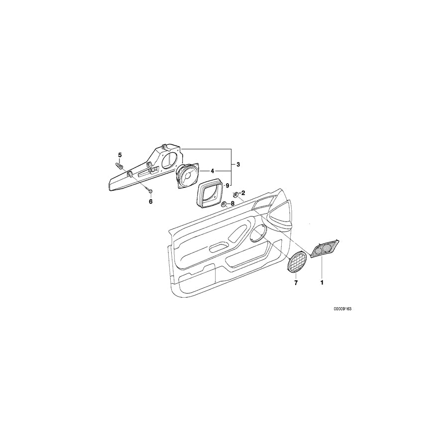 Genuine BMW 65138371236 E38 Right Front Door Loudspeaker Box STEREO / HIFI (Inc. 735iL, 740i & 740d) | ML Performance UK