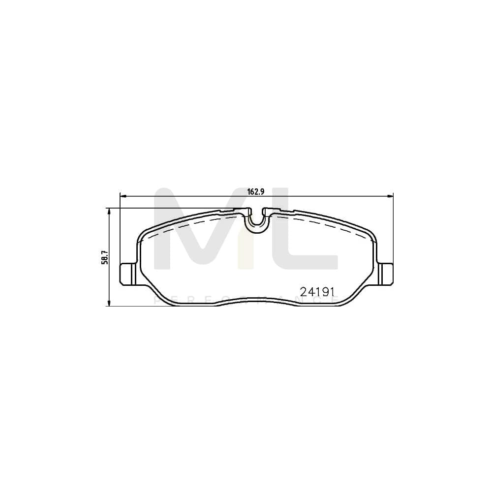 Hella 8DB 355 011-971 Brake Pad Set Prepared For Wear Indicator, With Accessories | ML Performance Car Parts