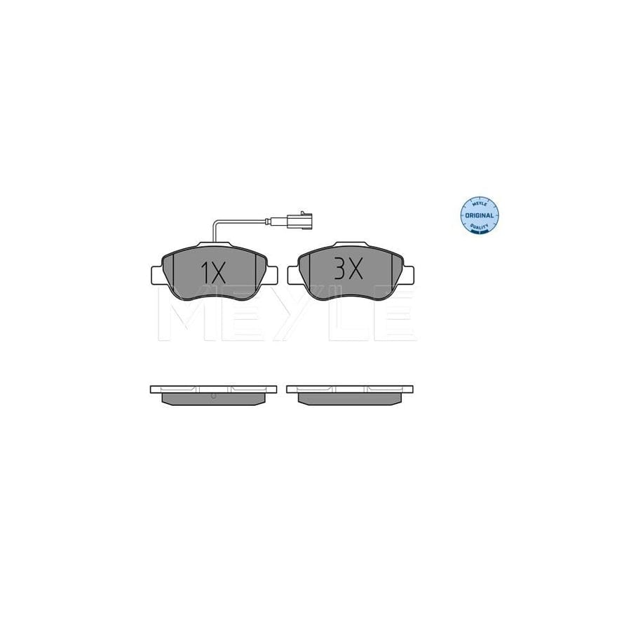 Meyle 025 240 7218 Brake Pad Set For Fiat Panda Ii Hatchback (169)