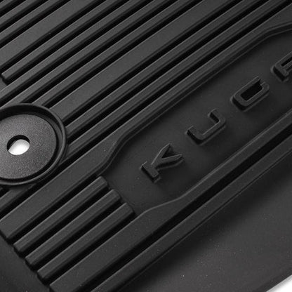 GENUINE FORD 2641626 KUGA RUBBER FLOOR MATS IN TRAY STYLE WITH RAISED EDGES, FRONT, BLACK | ML Performance UK