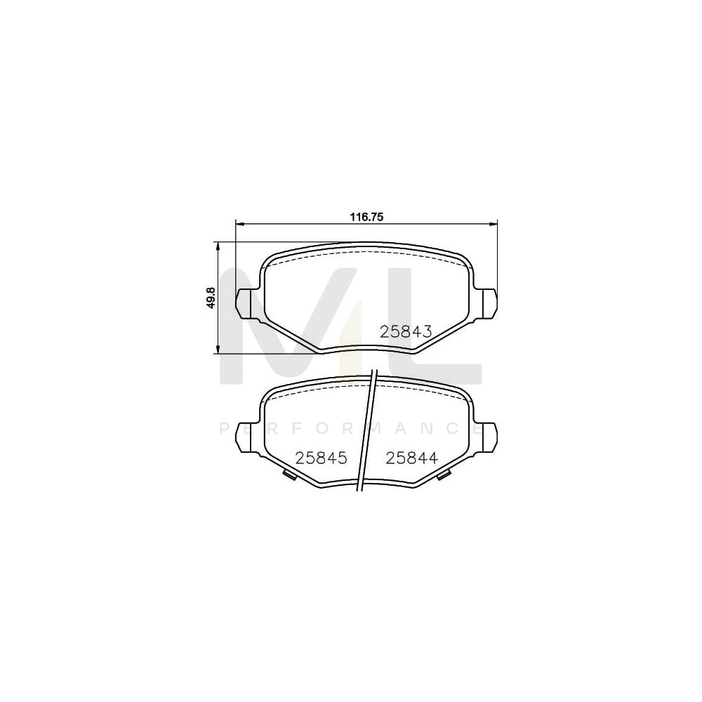 Hella 8DB 355 024-811 Brake Pad Set With Acoustic Wear Warning, With Accessories | ML Performance Car Parts