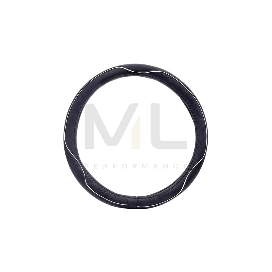 RIDEX 4791A0137 Steering wheel cover Black, White, Ø: 38cm, PU (Polyurethane) | ML Performance Car Parts