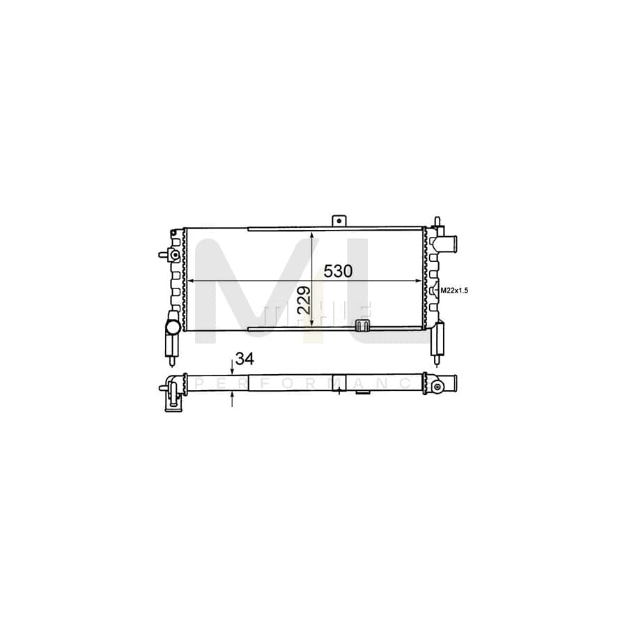 MAHLE ORIGINAL CR 442 000S Engine radiator Mechanically jointed cooling fins, Manual Transmission | ML Performance Car Parts