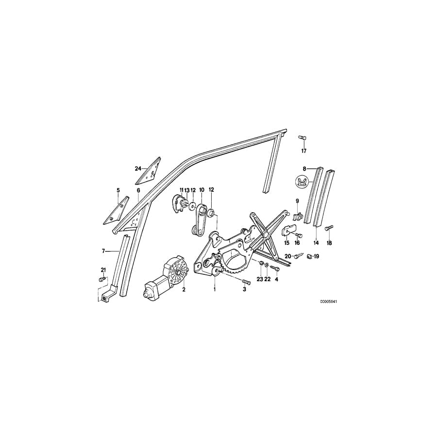 Genuine BMW 51328126753 E34 Window Crank PERGAMENT (Inc. 525ix, 525td & 518i) | ML Performance UK Car Parts