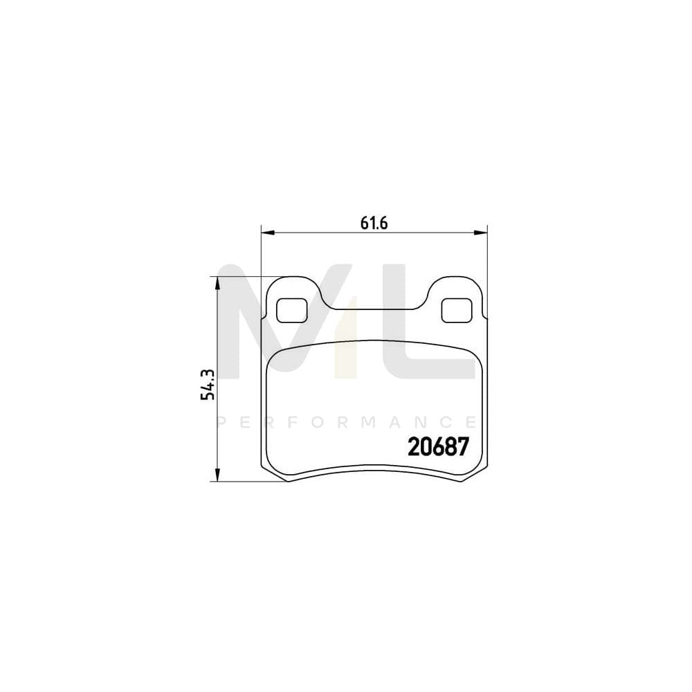 Brembo P 50 007 Brake Pad Set Suitable For Mercedes-Benz 190 (W201) Excl. Wear Warning Contact | ML Performance Car Parts