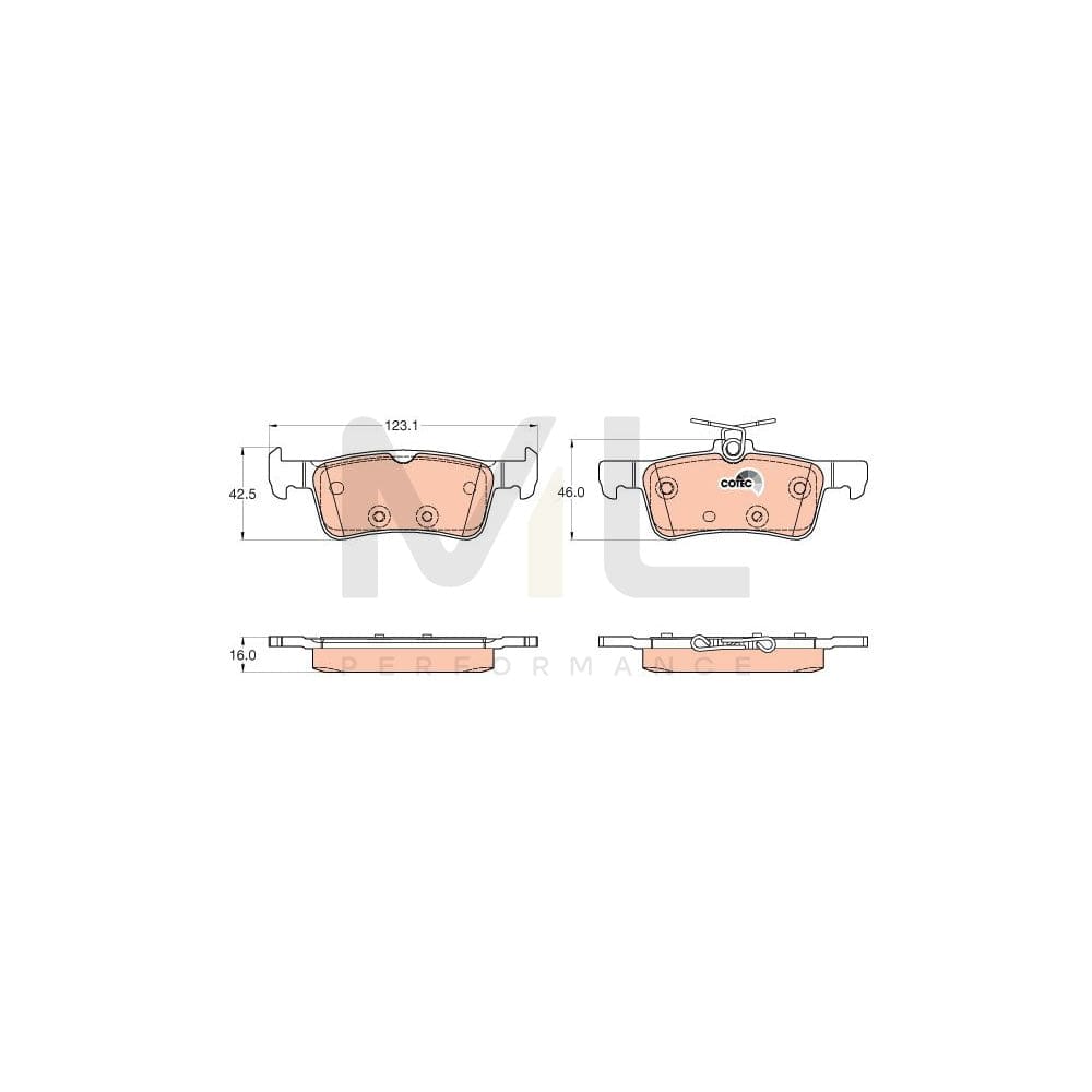 TRW Cotec Gdb2055 Brake Pad Set For Peugeot 308 Not Prepared For Wear Indicator | ML Performance Car Parts