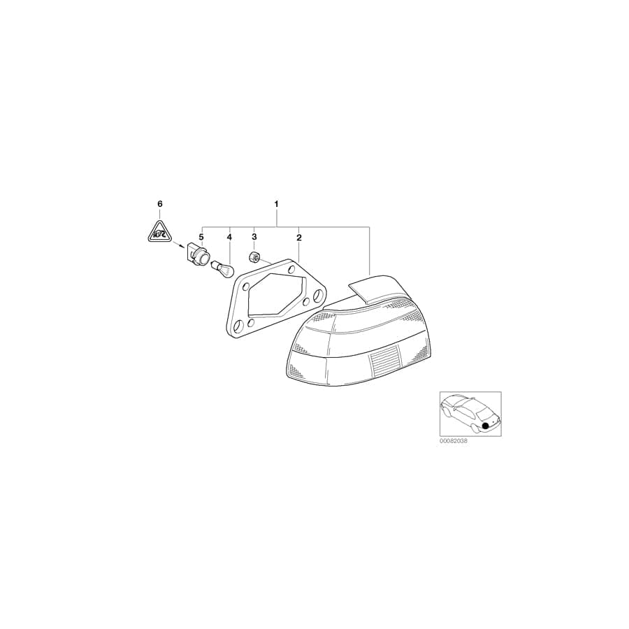 Genuine BMW 63216900210 E39 Tail Light Right (Inc. 520d, 525d & 530i) | ML Performance UK Car Parts