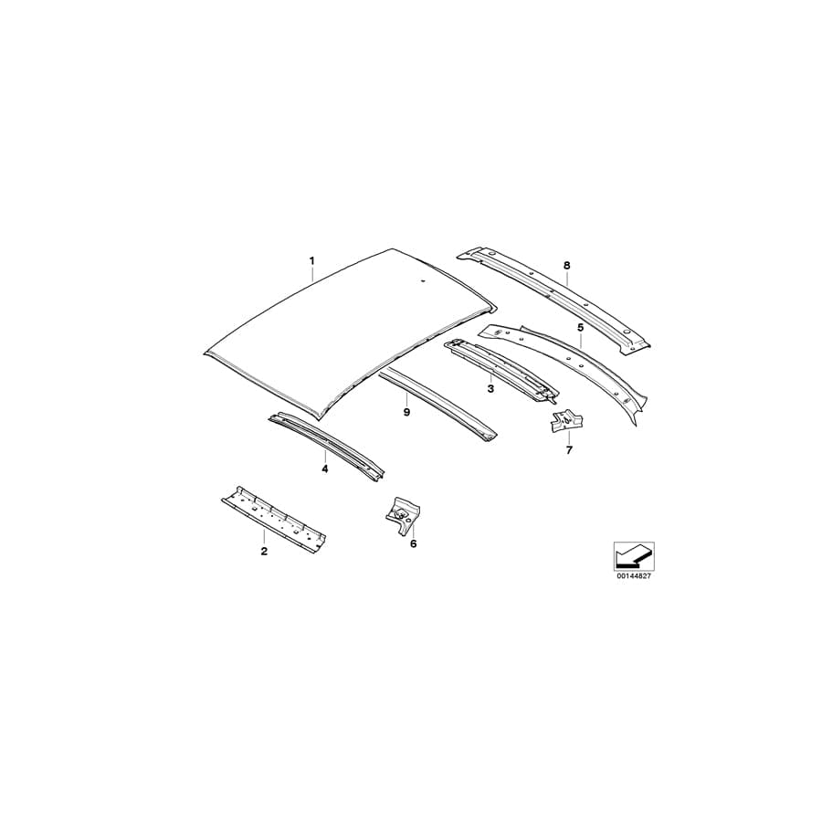 Genuine BMW 41132996572 E82 Rear Window Frame Bottom Part (Inc. 135i) 1 | ML Performance UK Car Parts