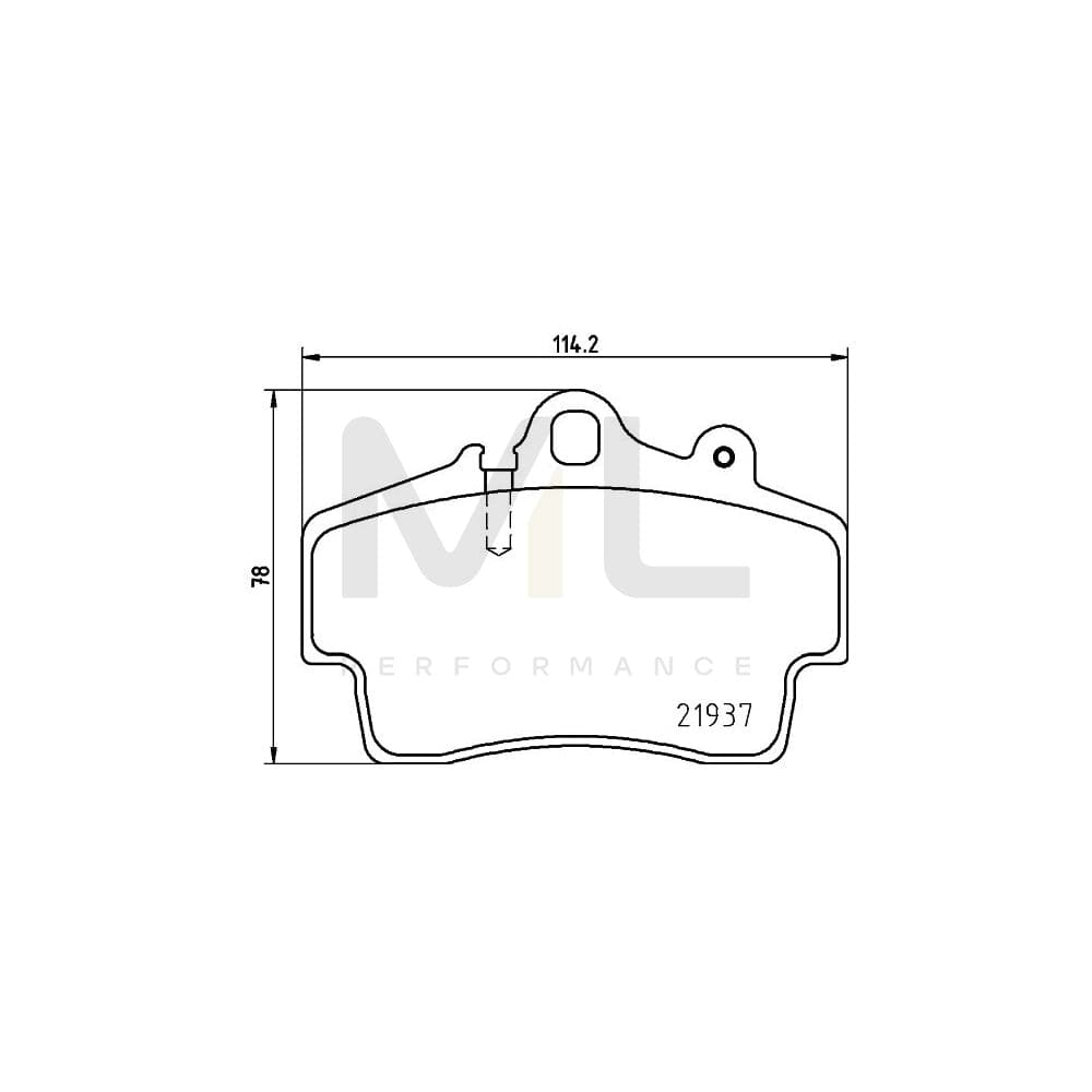 Hella 8DB 355 018-471 Brake Pad Set Prepared For Wear Indicator | ML Performance Car Parts