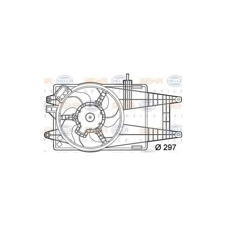 Hella 8EW 351 039-581 Fan, Radiator