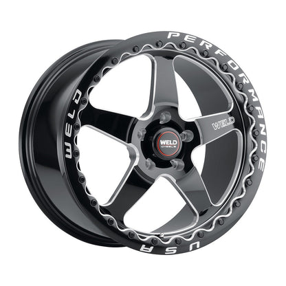 Weld S90471163P43 Ventura Beadlock S904 Wheel 17x11 5x120.65 ET43 BS7.75 Gloss Black MIL - DIA