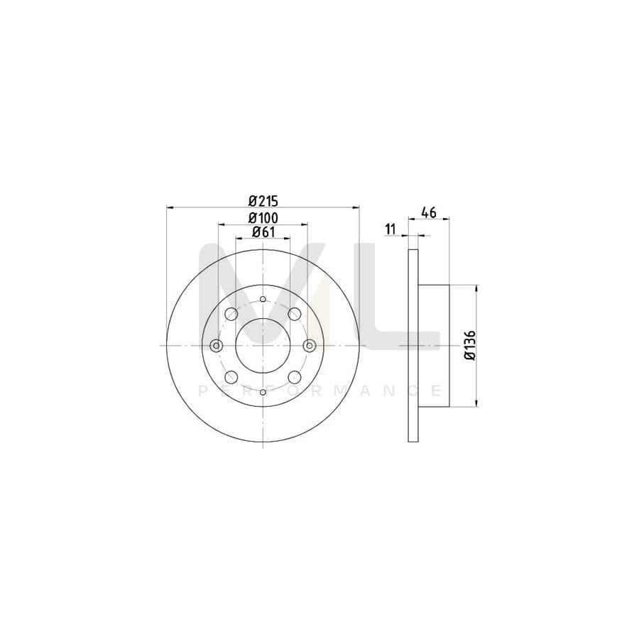 TEXTAR 92019700 Brake Disc for HONDA CIVIC Solid, without wheel hub, without wheel studs | ML Performance Car Parts