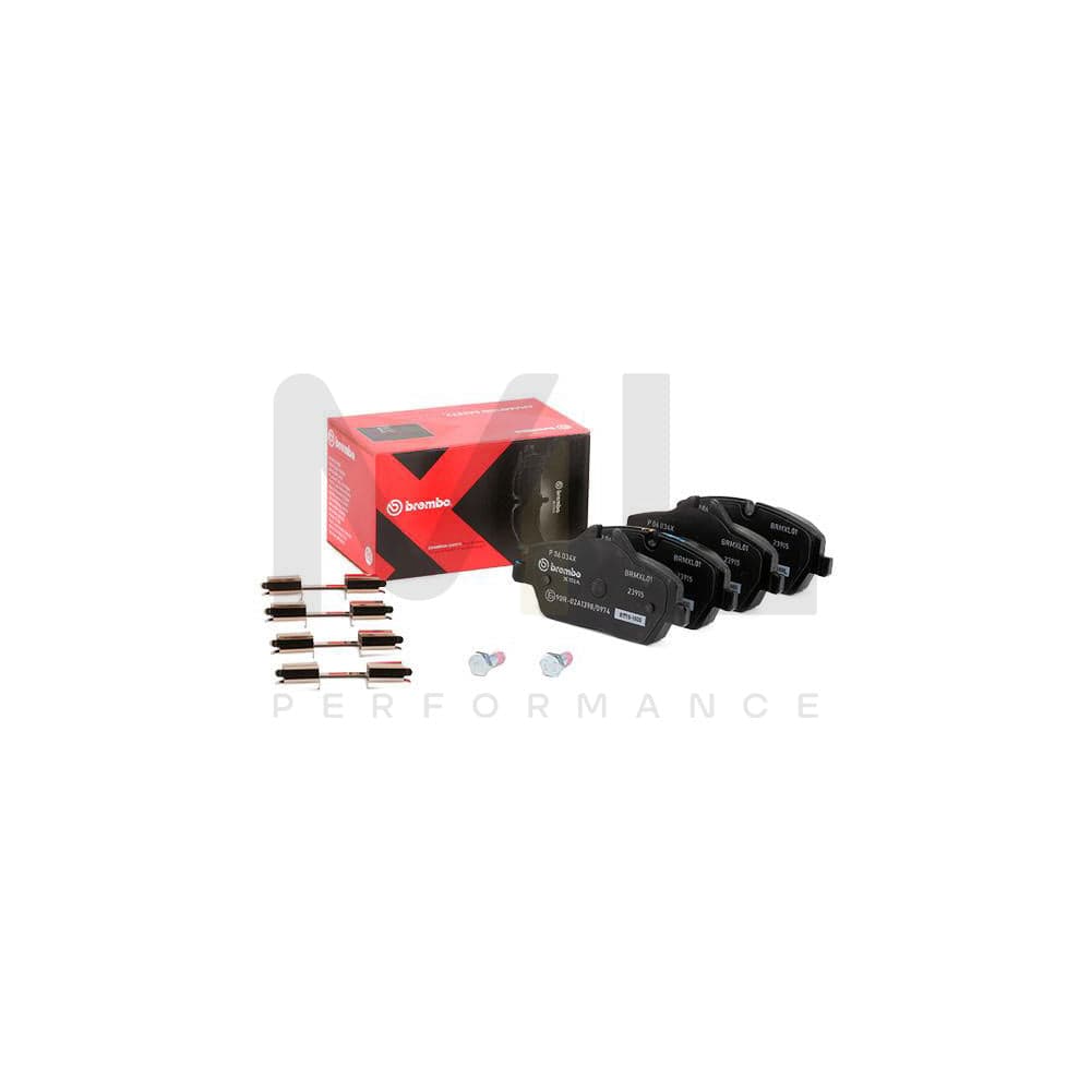 Brembo P 06 034X Brake Pad Set Prepared For Wear Indicator, With Brake Caliper Screws | ML Performance Car Parts