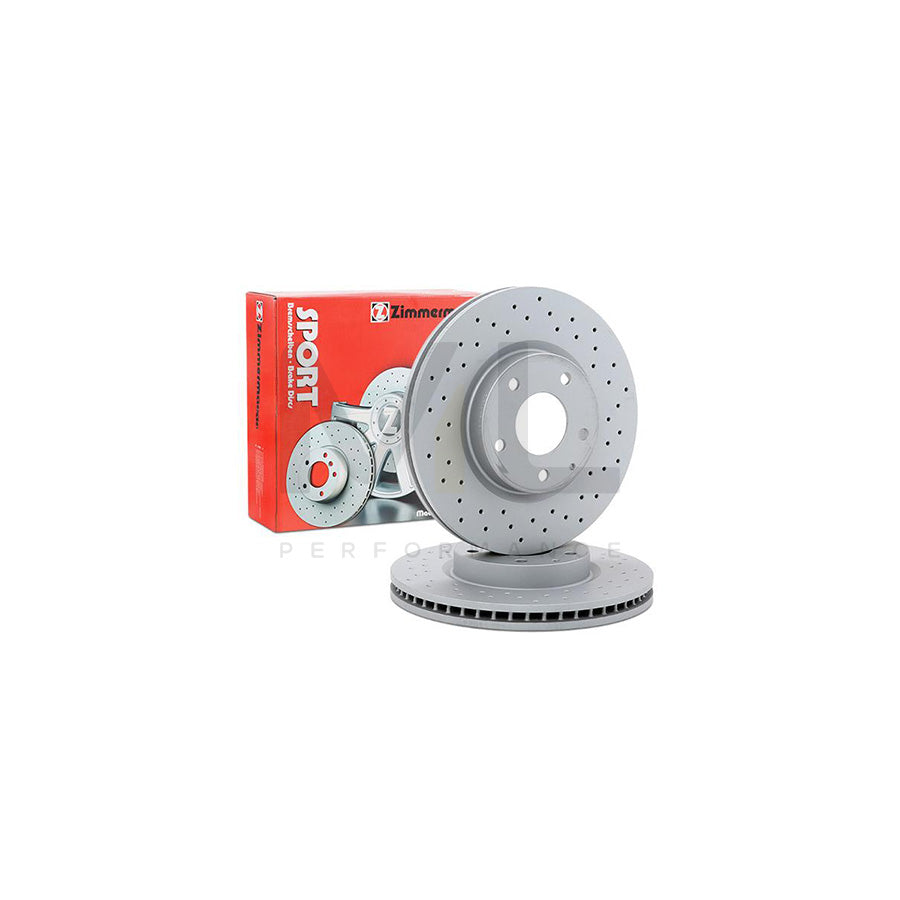 ZIMMERMANN SPORT COAT Z 370.3050.52 Brake Disc Internally Vented, Perforated, Coated | ML Performance Car Parts