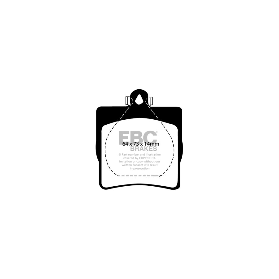 EBC PD12KR144 Mercedes-Benz W203 W210 Redstuff Rear Brake Pad & GD Disc Kit - ATE Caliper 2 | ML Performance UK Car Parts