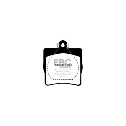 EBC PD12KR144 Mercedes-Benz W203 W210 Redstuff Rear Brake Pad & GD Disc Kit - ATE Caliper 2 | ML Performance UK Car Parts