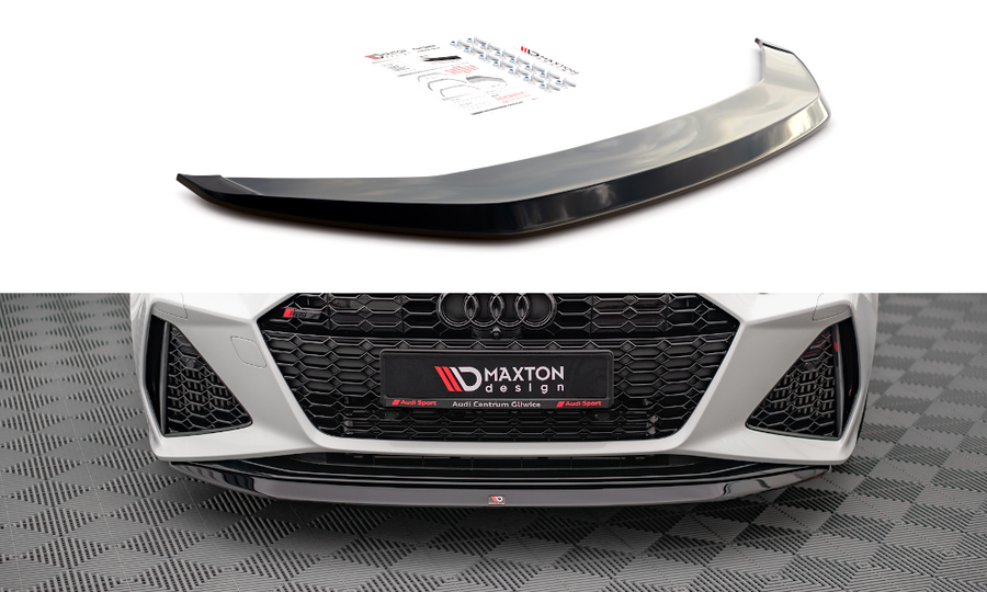 Maxton Design AU-RS6-C8-FD3T Front Splitter V.3 Audi RS6 C8 / RS7 C8 | ML Performance UK Car Parts